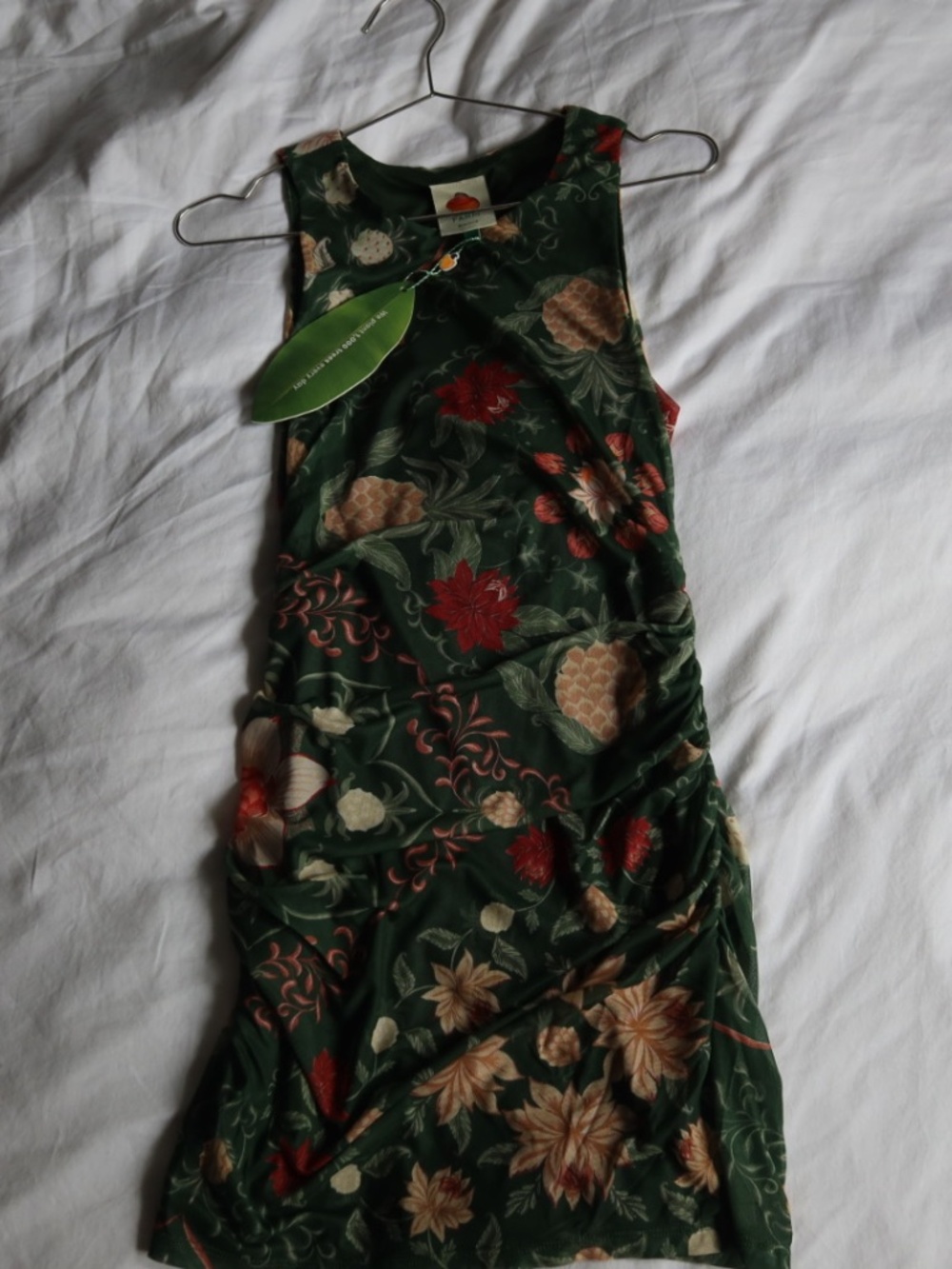 Farm Rio Pineapple Garden Stretch Tulle Body-Con Dress (Size: S, With Tags)